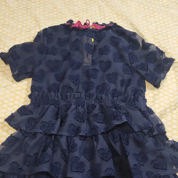 Teared blue heart dress by OshKosh, size 5 - Picture 3 of 5